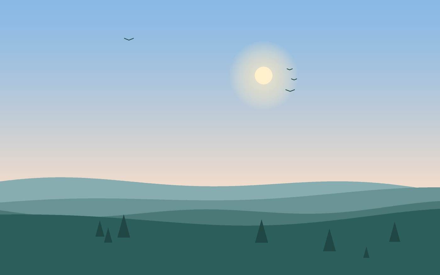Illustrazione di un paesaggio