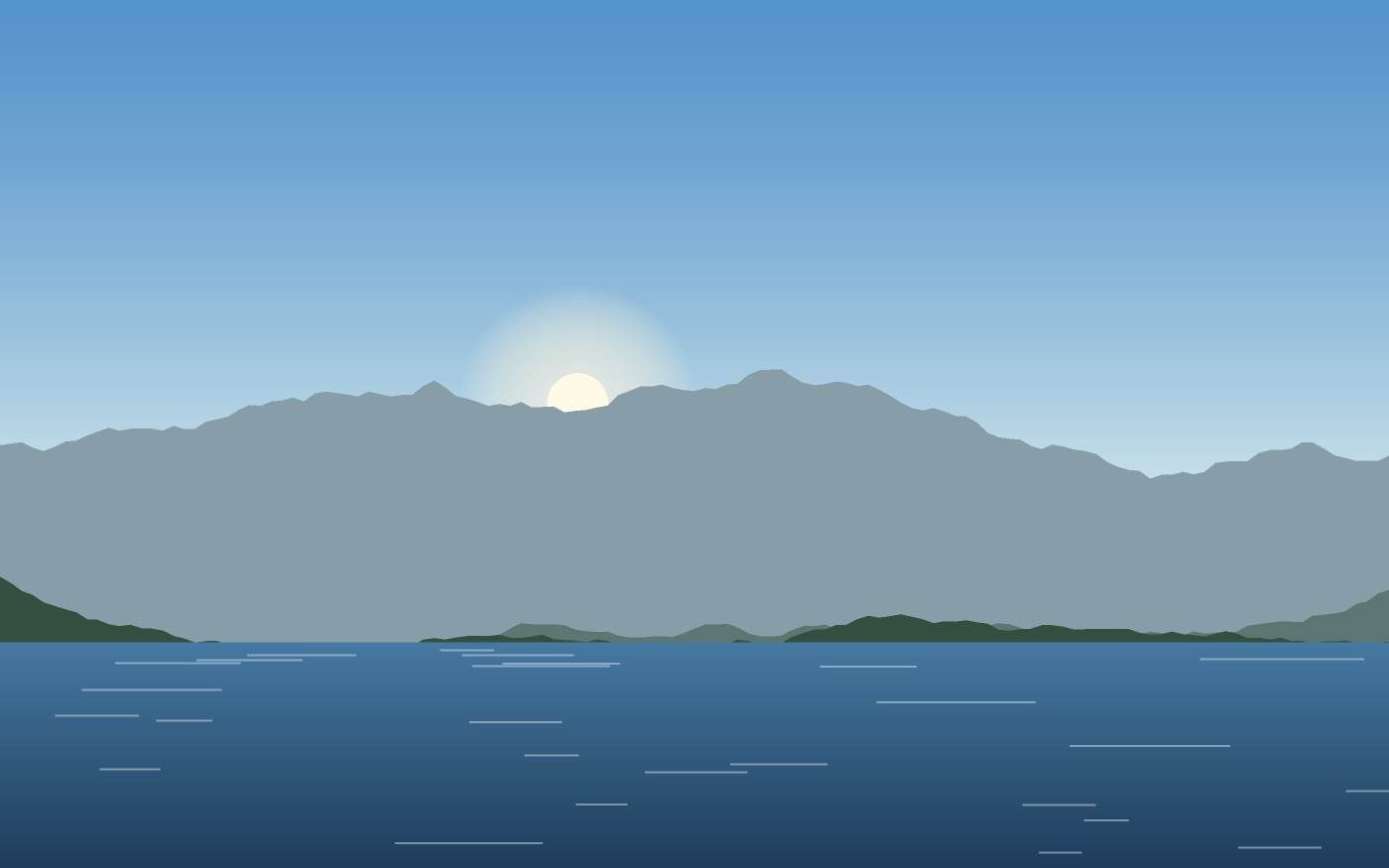 Ilustração de uma paisagem